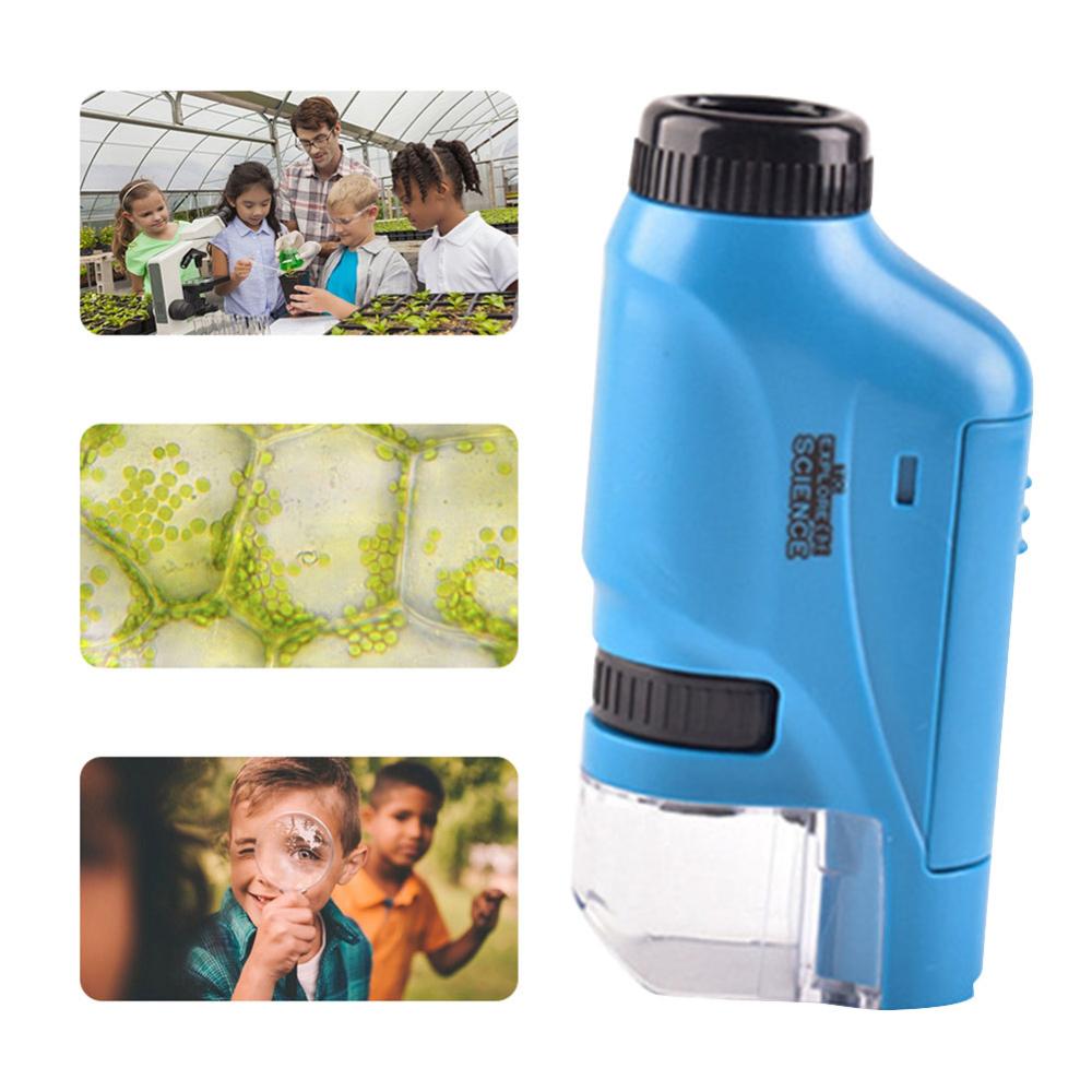 [NEW] Handheld Pocket Microscope Battery Powered Educational Science Microscope Biological Microscope Kit Outdoor Children Toy