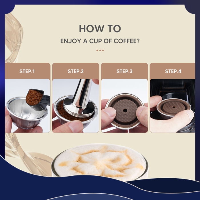 Viên nén cà phê có thể tái sử dụng đồ lọc có nắp cho Nespresso vertuo tiếp theo