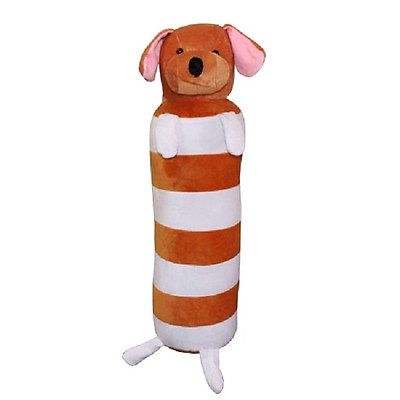 Gối ôm cho bé hình thú con Chó size nhỏ dài 50cm, chất liệu bông cao cấp, êm ái an toàn cho trẻ em - goi nam goi om tre em hinh thu