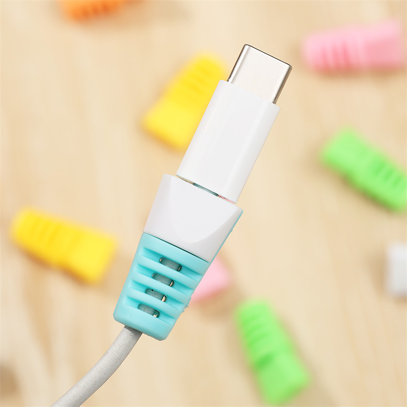 2 Chiếc Dây Bảo Vệ Cáp Thông Dụng Dây Quấn Cuộn Dữ Liệu Dây Bảo Vệ Dây Quấn Lò Xo Tương Thích Với iPhone Android Vỏ Cáp Tai Nghe Sạc USB