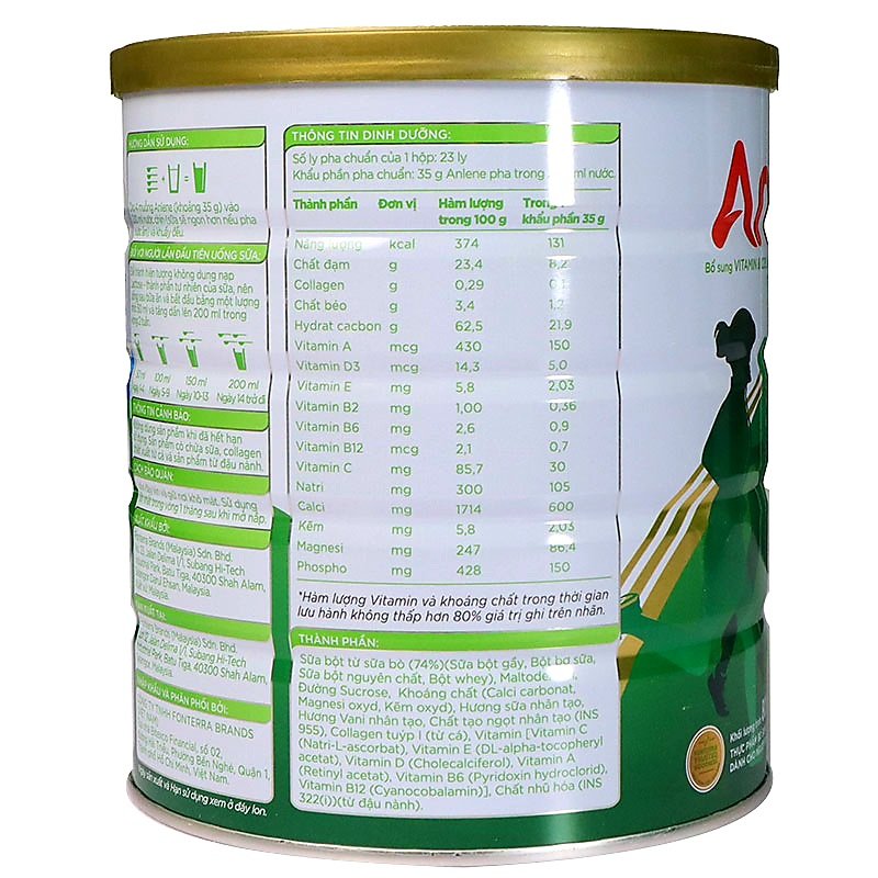 Sữa bột anlene gold 3X 800g [Date 2026]
