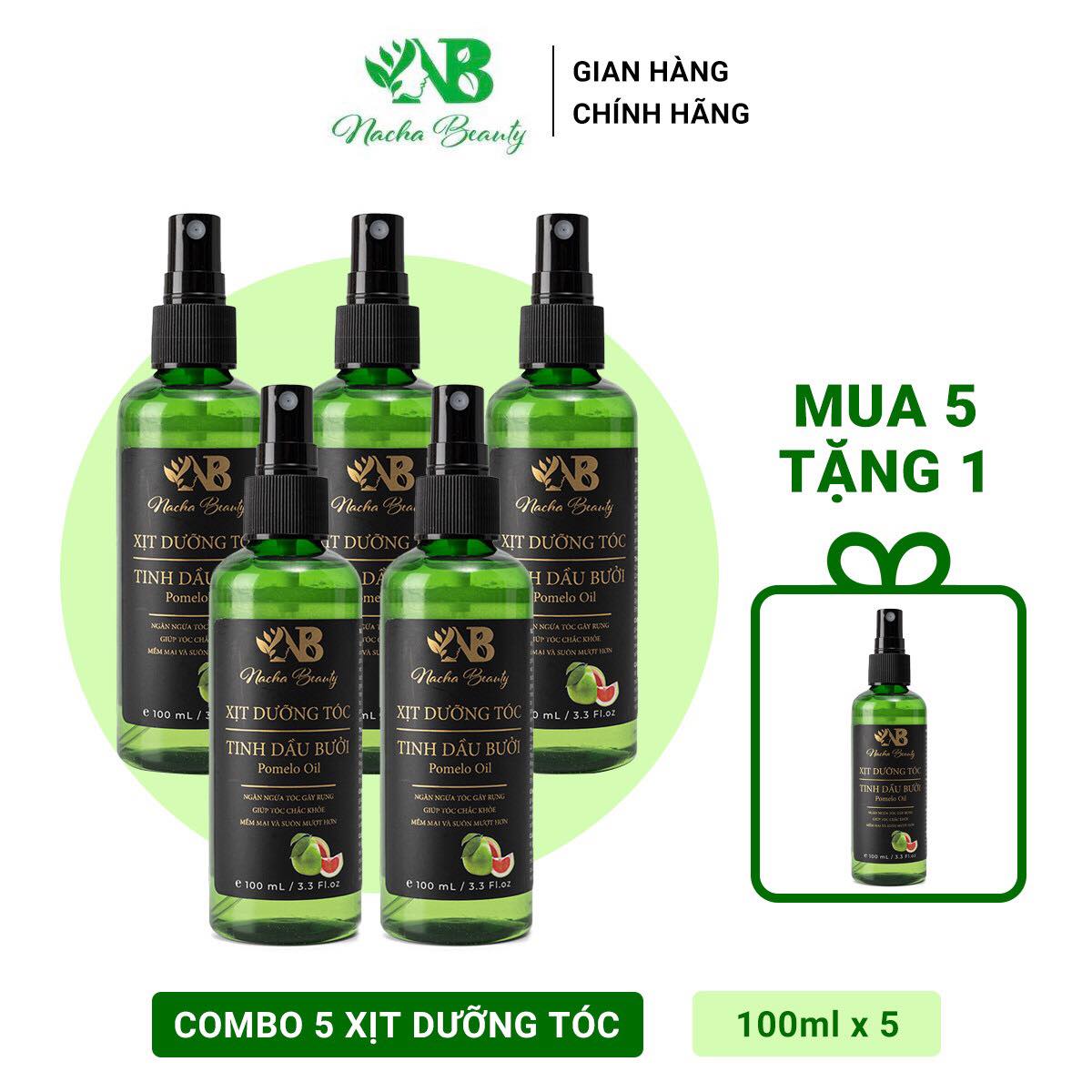 [HCM]Tinh dầu bưởi dưỡng tóc dạng xịt Pomelo Nacha Beauty 100ml  tặng khẩu trang