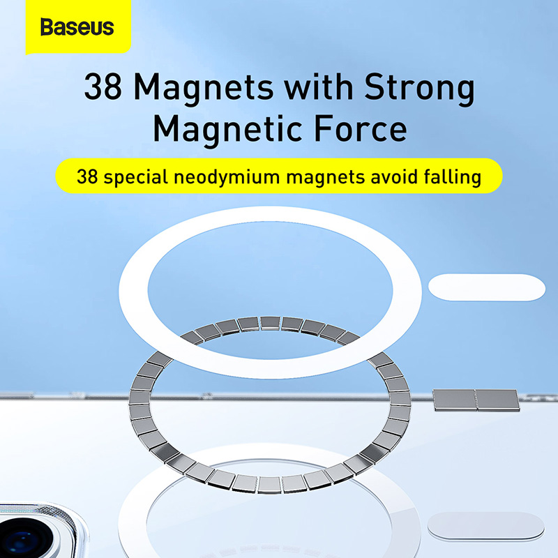 Baseus Ốp Nam Châm Cho iPhone 13 Pro Max 13 Pro 13 Tương Thích Với MagSafe Ốp Lưng Nam Châm Trong Suốt Góc Giảm Sốc Hỗ Trợ Sạc Không Dây