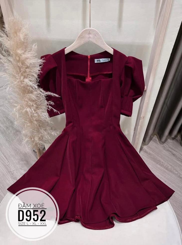 ĐẦM BIGSIZE NHÚN TÀ CHỮ A ĐI TIỆC (L-2XL)