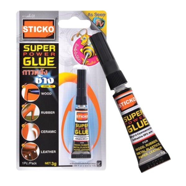 Seb Sticko กาว ตราช้าง STICKO SUPER POWER GLUE - THAIPATT2564 - ThaiPick