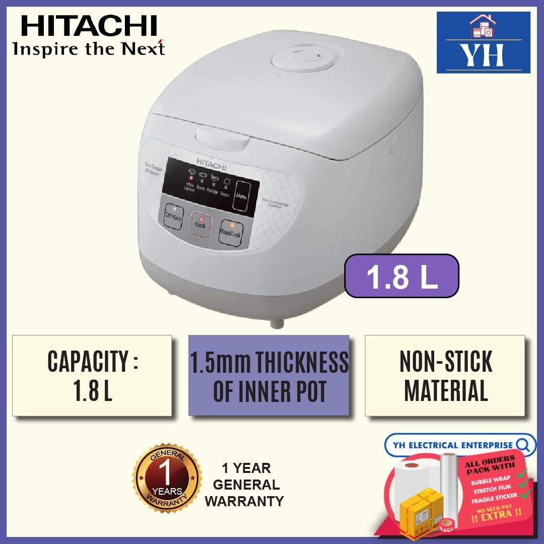 Karasia Enterprise - Hitachi Rice Cooker, Microcomputer Series, RZ-ZH18Y 4  Different Modes for your convenience; - White / Jasmine Rice - Porridge -  Brown Rice - Steam. Visit An Authorised Hitachi Dealer