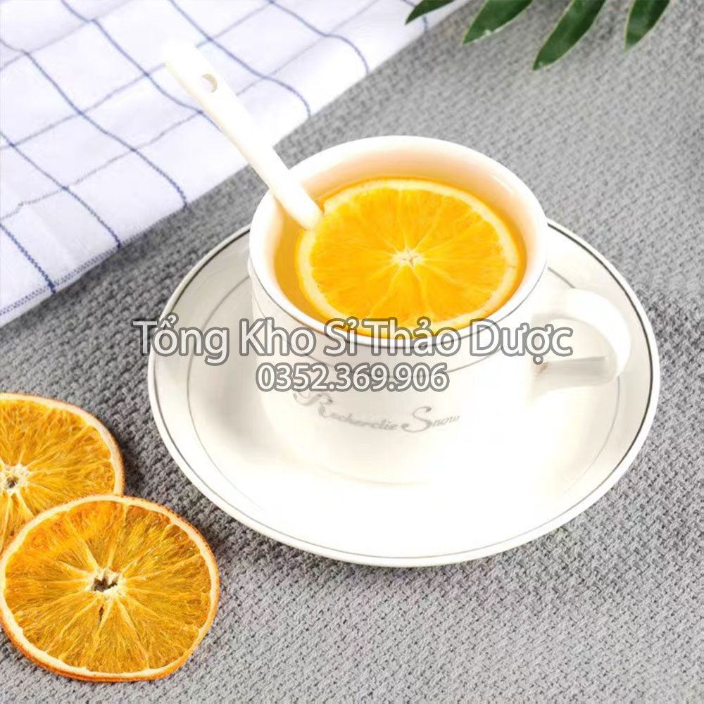 Cam vàng sấy khô 1kg (Cam vàng thái lát, trà cam quế thơm miệng)