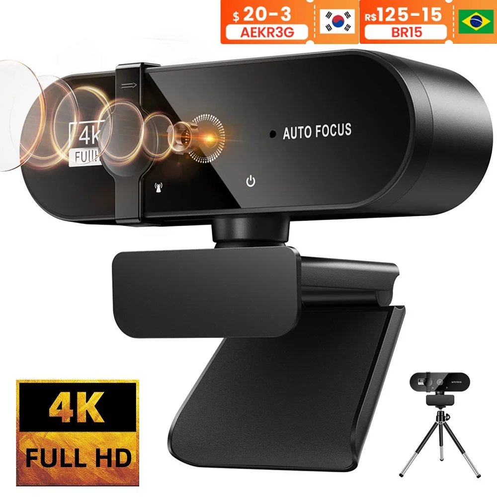 【Quality】 4K Webcam 1080P Mini Camera 2K Full HD Webcam