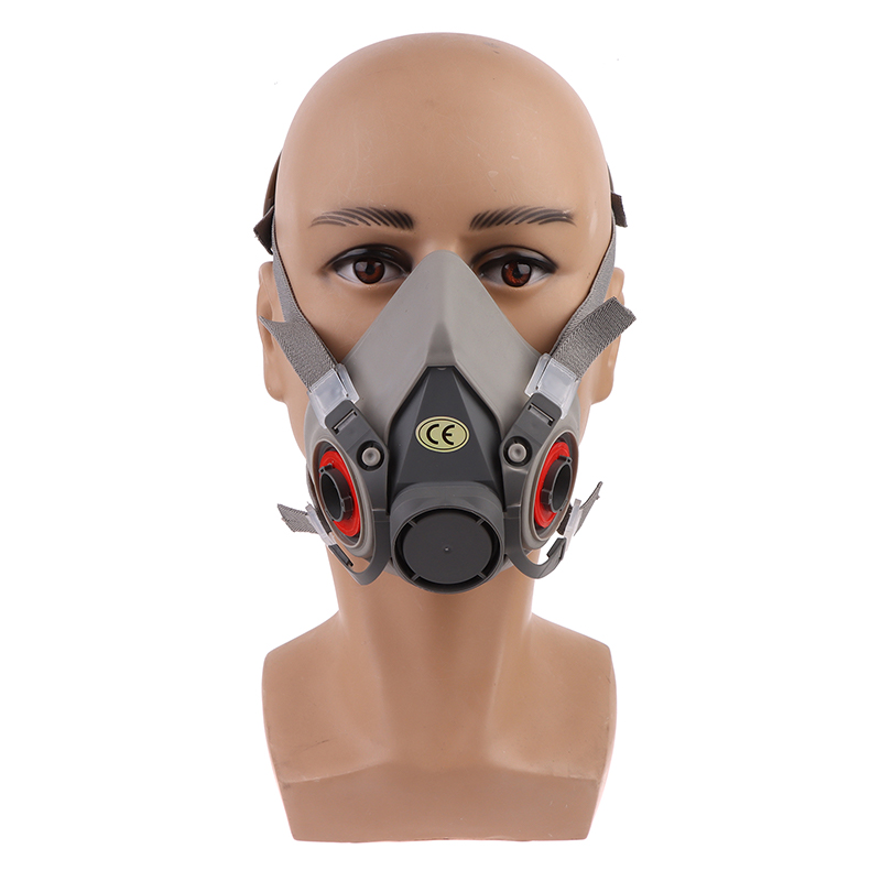 Half Face Gas Mask Respirator 6200 – Reusable, For Chemical Paint Spray & Vapor (KN95 Filters)