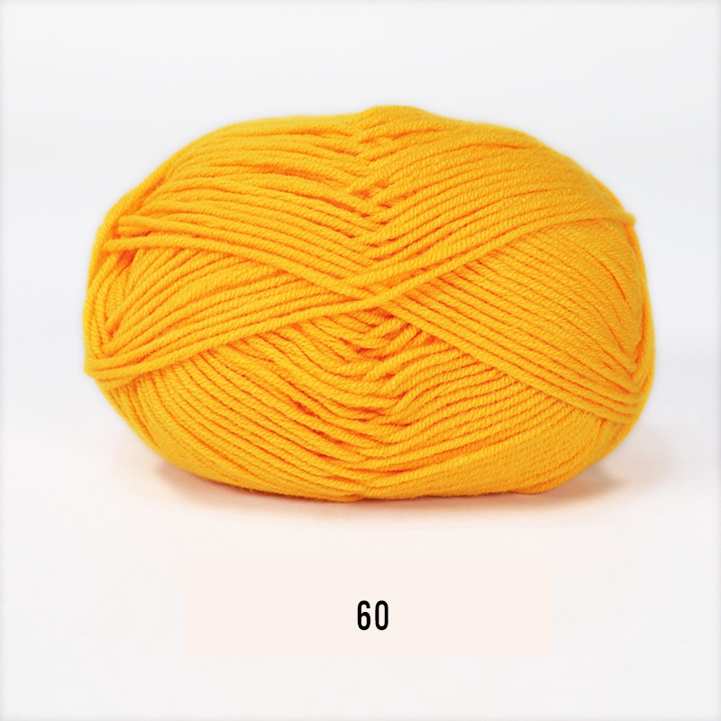 Cuộn len milk cotton 50gr mềm mịn đan móc thú bông, móc khoá, hoa len