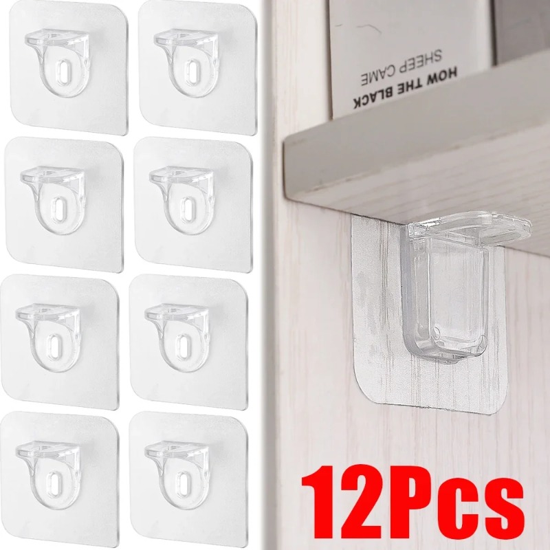 1-12 cái kệ không lỗ Giá đỡ hỗ trợ cố định giá đỡ vách ngăn tủ quần áo tủ bếp