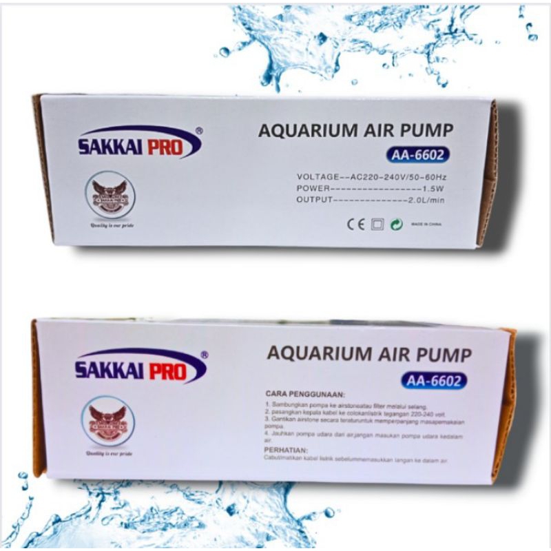Aerator Airpump Baterai Aquarium Aquascape 1 LUBANG SAKKAI PRO 6602