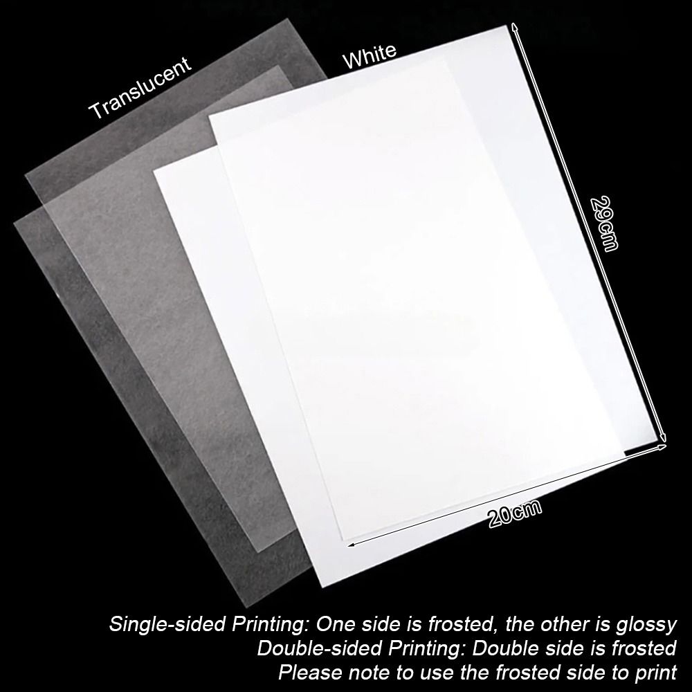 1Pcs New Printable Shrink Plastic Sheets Translucent White 29x20cm Shrink Film Handmade Shrinky Art Papers for Inkjet Printer. 
