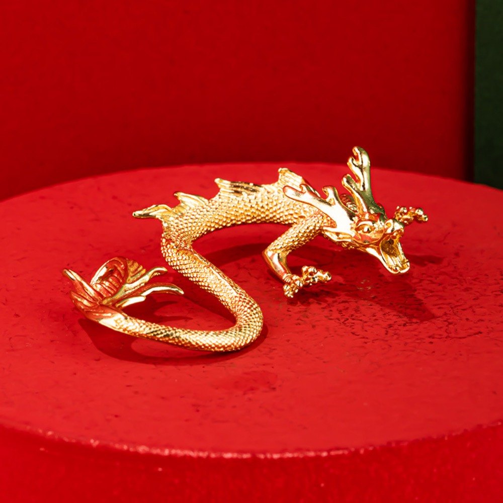 New Retro Brass Zodiac Dragon Small Statue Chinese Mythical Decorations ...