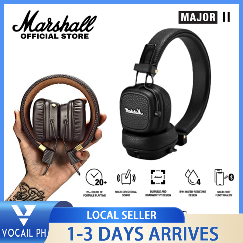 Marshall Major ii over-ear Bluetooth headphones, Heavy bass
