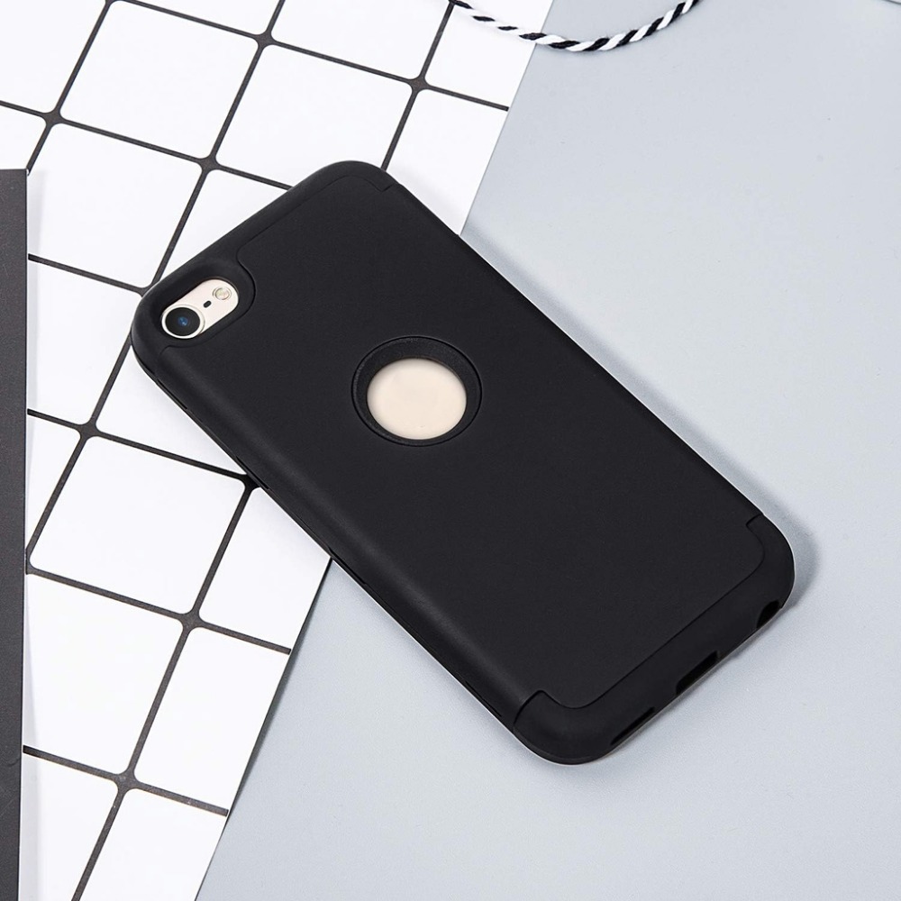 For iPod Touch 7 Case,iPod Touch 6 Case, iPod Touch 5 Case, Three Layer Series Heavy Duty High Impact Armor Case Cover Protective Case for iPod Touch 5/6/7th Generation Gray/Black