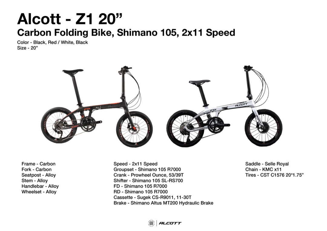 Alcott best sale folding bike