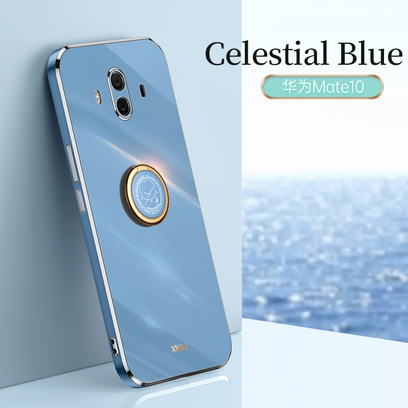 COD Plating Silicone Phone FOR Huawei Mate 10 Case Huawei Mate 10 PRO Deluxe Fall Protection with Metal Ring Holder