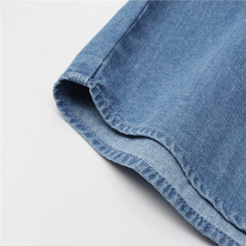 GIORDANO Men Shirts Long Sleeve Solid Color Simple Basic Denim Shirts Button Closure Fashion Casual Denim Shirts 18043608