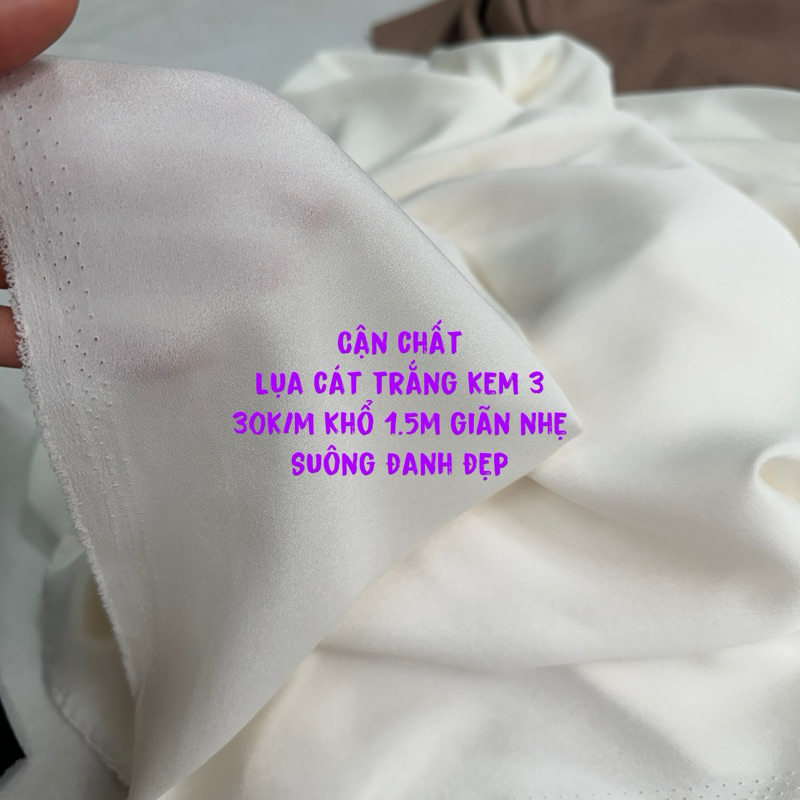 Vải Lụa Cát Hàn- mỏng mềm mại rủ vải-suôn mượt