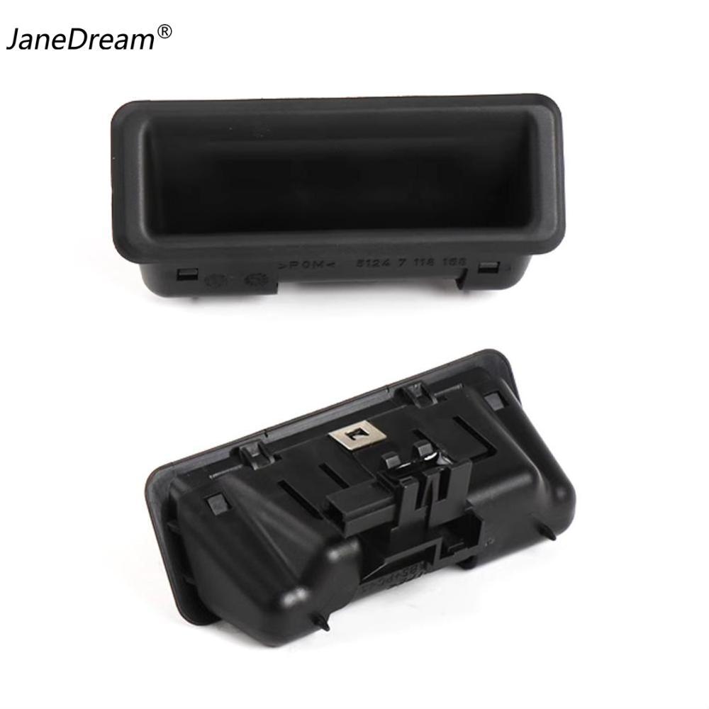 JaneDream Car Rear Door Switch Tail Trunk Handle Cover Trim Accessories For BMW BMW E60 E90 E91 E92 E93 E70 E71 51247118158 7118158