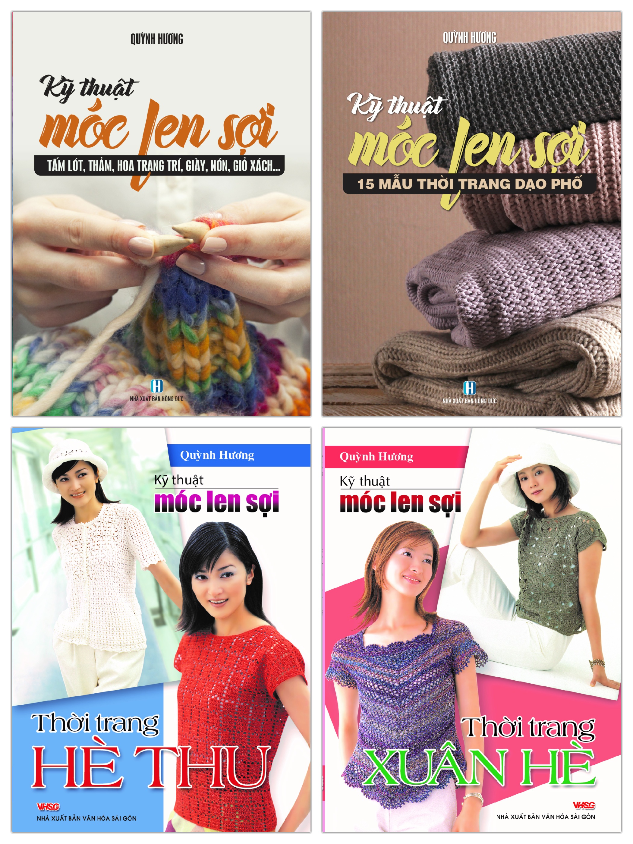 Sách - móc len sợi hè thu - móc len sợi xuân hè - móc len sợi 15 mẫu thời trang - móc len sợi tấm lót, thảm