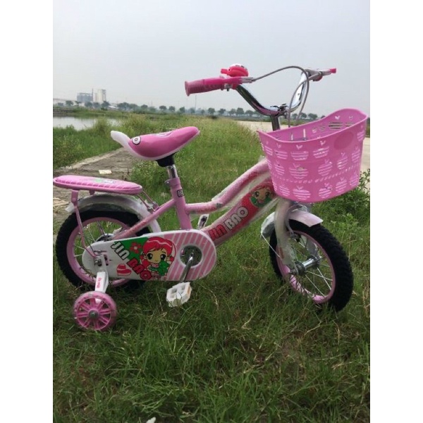 XE ĐẠP TRẺ EM 2 KHUNG CHO BÉ GÁI