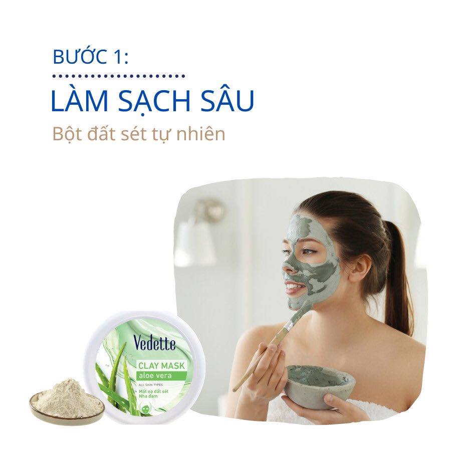 Mặt nạ đất sét Nha đam Vedette 12g