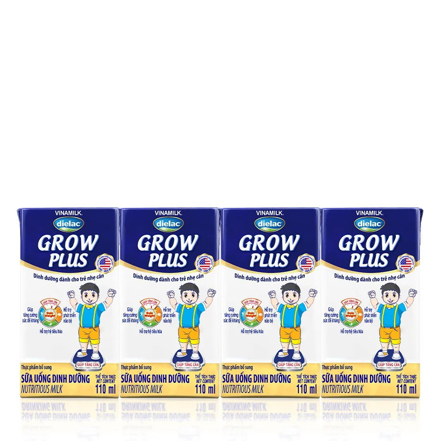Combo 48 Sữa Bột Pha Sẵn Dielac Grow Plus (Xanh) 110ml