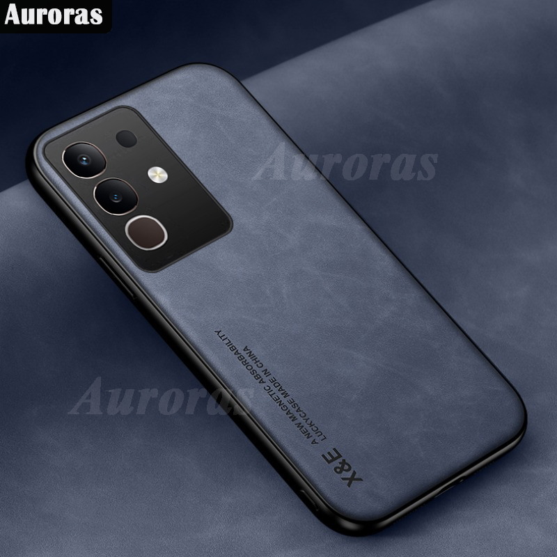 For VIVO T4X Phone case Shockproof Scrub Matte Suction Ring Soft Edge Silicone Frame Hard Clear Back Cover For Vivo T4X 5G Cover casing HP.