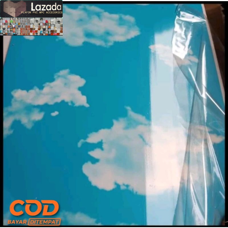 Plafon Pvc Awan . plafon pvc motif | Lazada Indonesia