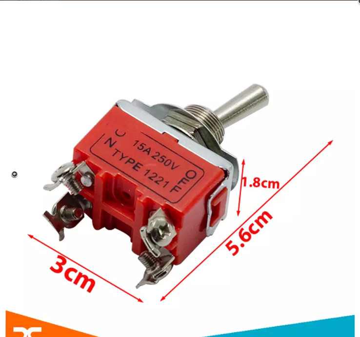 Công Tắc Gạt ON-OFF 4 Chân 1221 250V 15A
