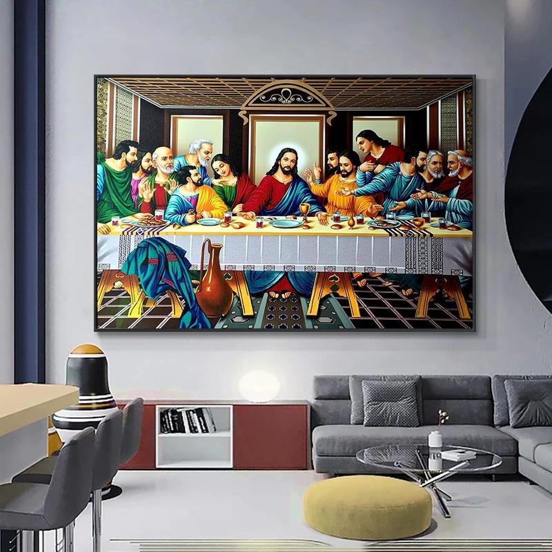 Cheap Last Supper Reproductions Canvas Painting Christian Posters and  Prints Street Wall Art Pictures Living Room Home Decor No Frame | Joom