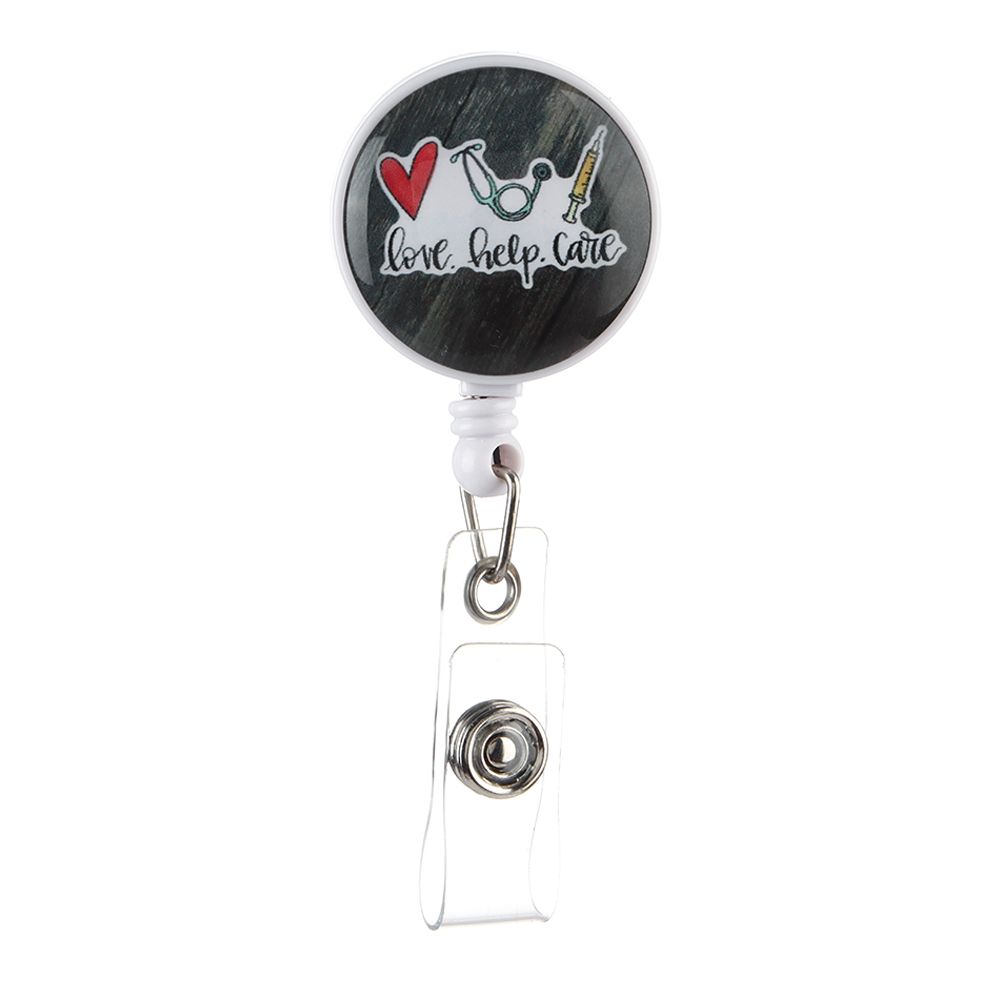 1 Piece Retractable Badge Reel Holder for Nurse ID Name Card Holder with Clip  Cute Unisex