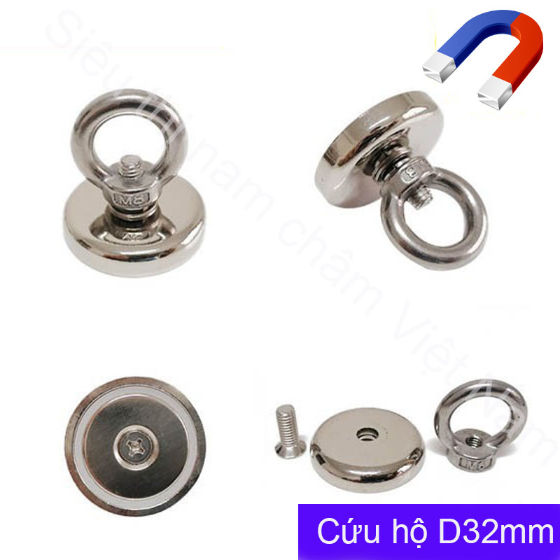 NAM CHÂM MÓC TREO, NAM CHÂM CỨU HỘ D32 X7MM