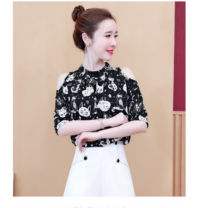 ÁO SỌC TAY LỞ CỔ SEN THỜI TRANG BY3309