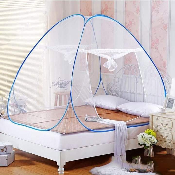 Mùng chụp đỉnh vuông 1 chân viền lụa màu nâu Màn ngủ 2Mx2M2 đỉnh rộng - Cơ sở sản xuất mùng ngủ Nguyệt Ánh