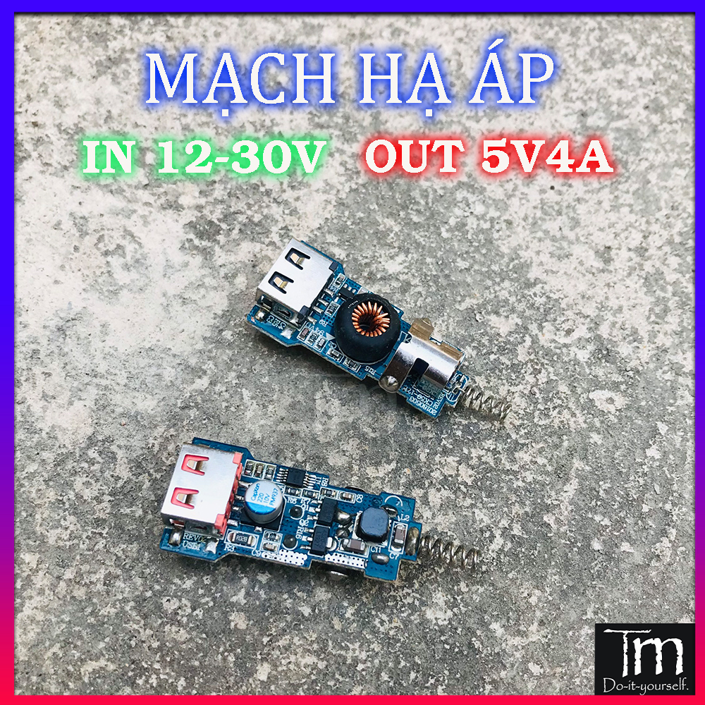 Mạch hạ áp vào 12-30v đầu ra 5v4a 2*usb