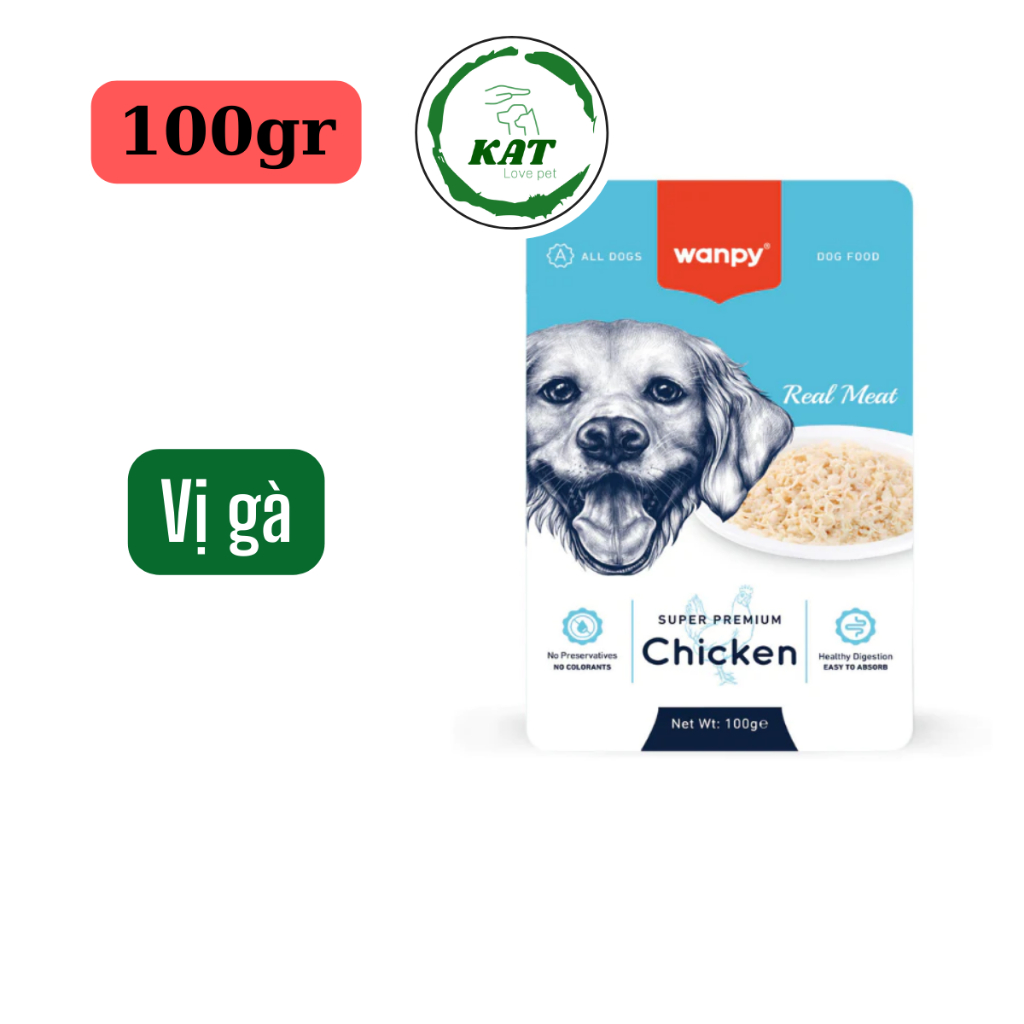 [85gr 100gr] Pate Wanpy Premium cho Chó Mèo - Gói 85g 100g - KAT Store