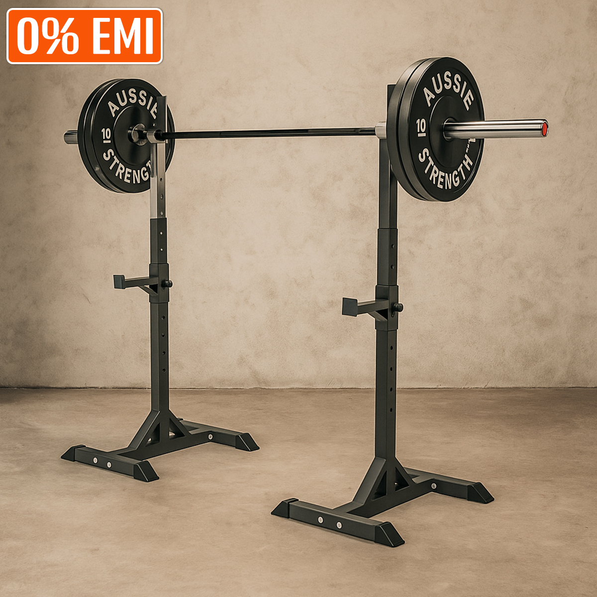 GYM MASTER Adjustable Weight Lifting Squat Rack Stands with