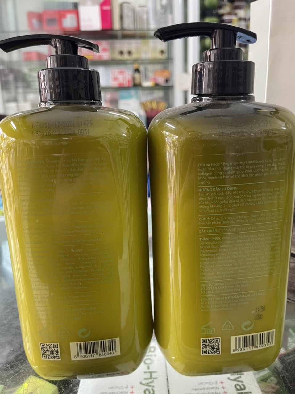 Cặp Dầu Gội Xả HACHI 800ml x2