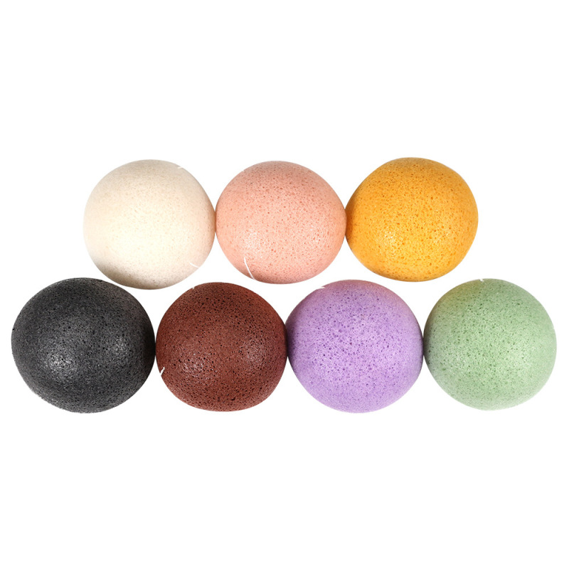 6 Pcs/set Konjac Sponge Exfoliator Face Wash Cleaning Sponge Makeup Konjac Sponge