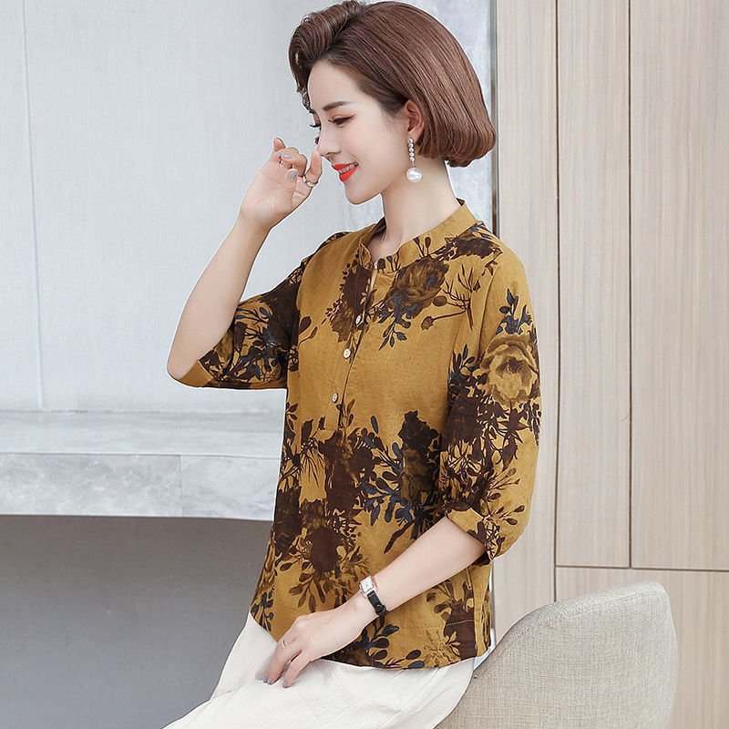 Áo trung niên tay lỡ cổ V