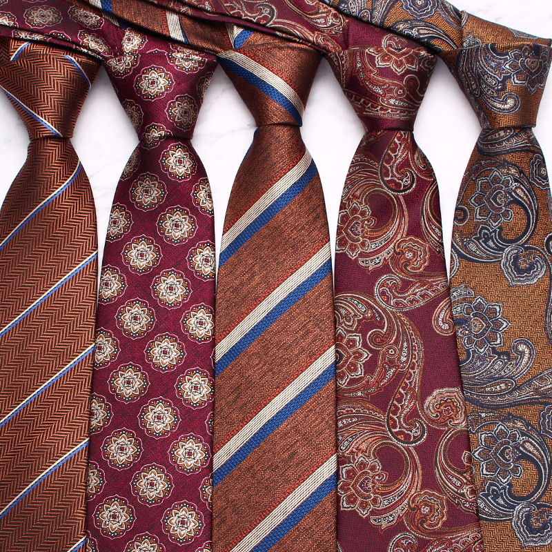 New Brown Tie Men's Business Hand Tie Multi-Color Optional