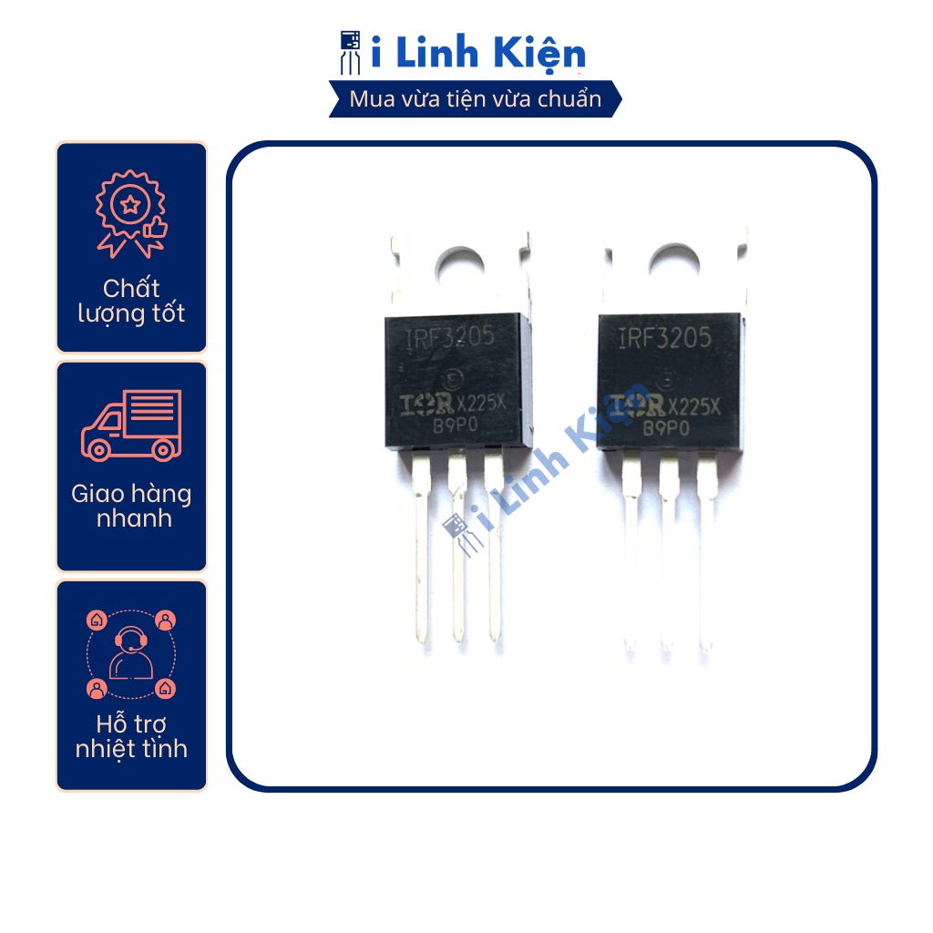 IRF3205 lưng đồng IR mosfet 110A 55V chất lượng tốt.