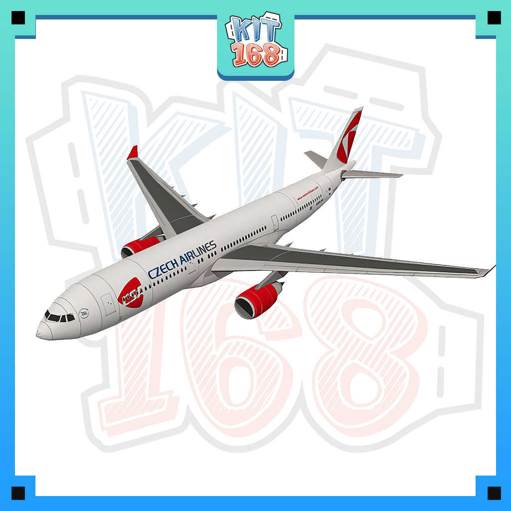 Mô hình giấy máy bay airbus a330-300 csa czech airlines