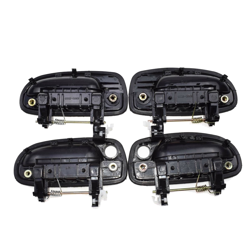 4PCS(Front Rear Left Right)Outer Outside Exterior Door Handle Black for Hyundai Accent 2000-2005 New