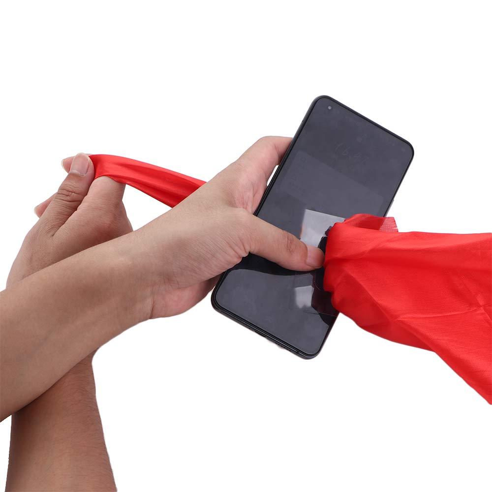 TESDFD Magicians Party Prop Easy To Do Interactive Magic Props Stage Performance Magic Scarf Prop Magic Through Phone Magic Trick Silk Kerchief Through Phone Silk Magic Tricks Silk