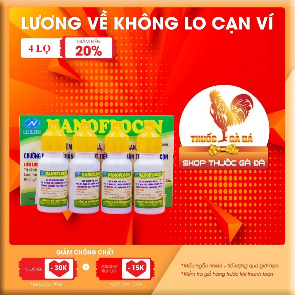 NANOFLOCIN khò khè, xổ mũi cho gà đá