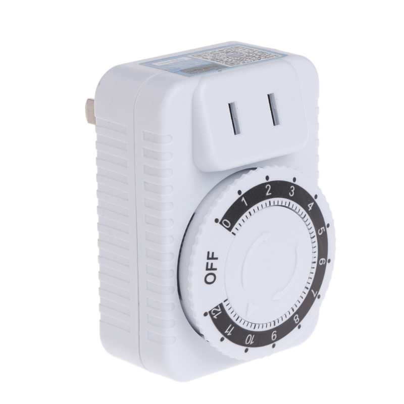 12 Hours Plastic Cyclics Timer Switches Kitchen Timers Outlet Loop Universal Timing Socket Mechanical Timers 220V